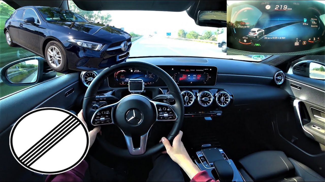 2019 Mercedes-Benz A180 4K POV DRIVE | Top Speed German Autobahn
