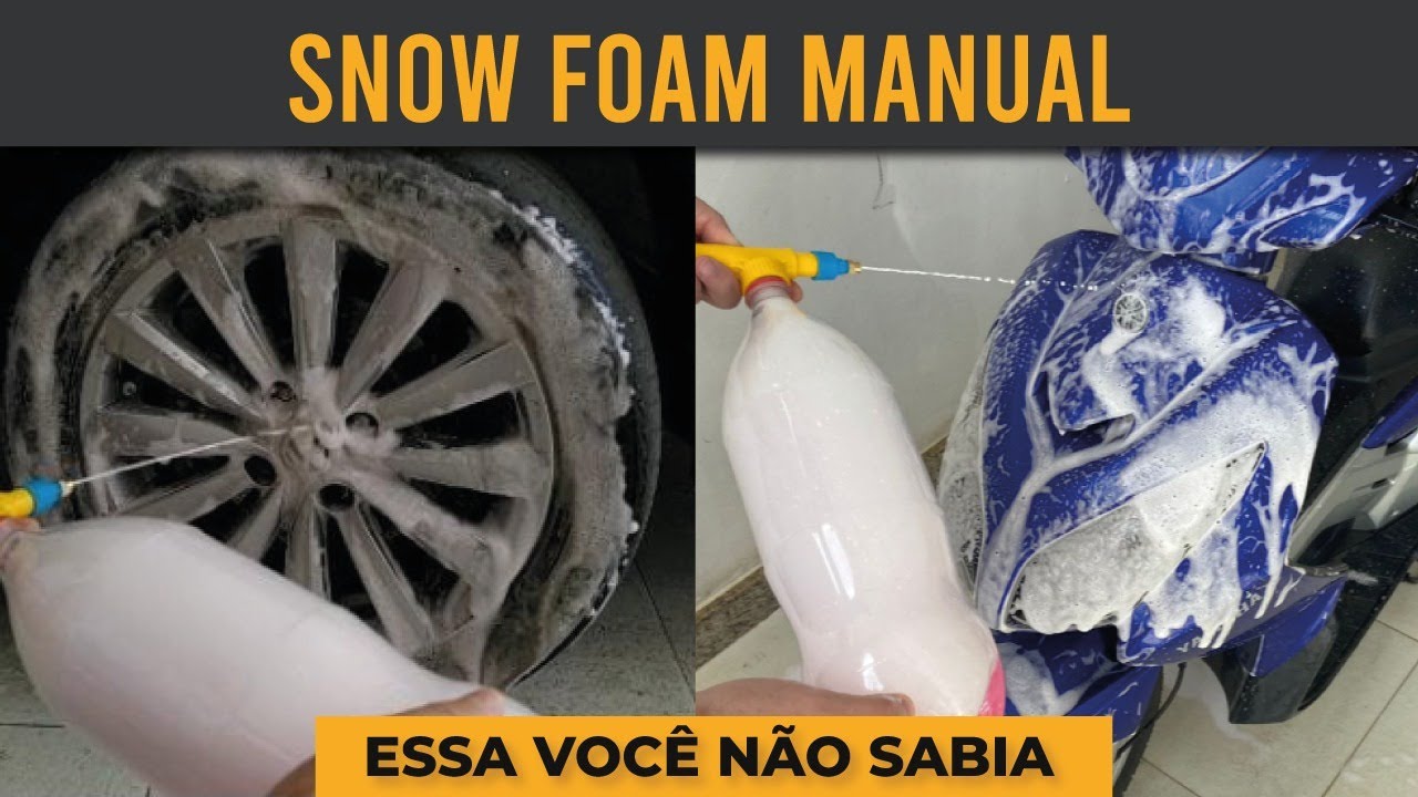 CANH&Atilde;O DE ESPUMA FEITO COM PULVERIZADOR / SNOW FOAM MANUAL!