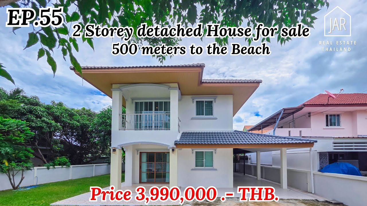 EP.55 : 2 Storey detached House for sale, 500 meters to the Beach Price 3.99 MB.