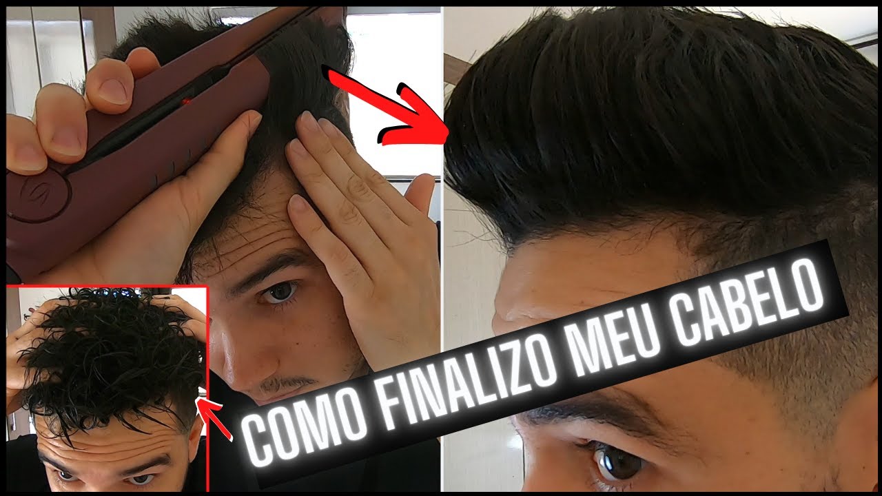 COMO ARRUMAR CABELO MASCULINO (Escova e Chapinha) - Guilherme Trindade