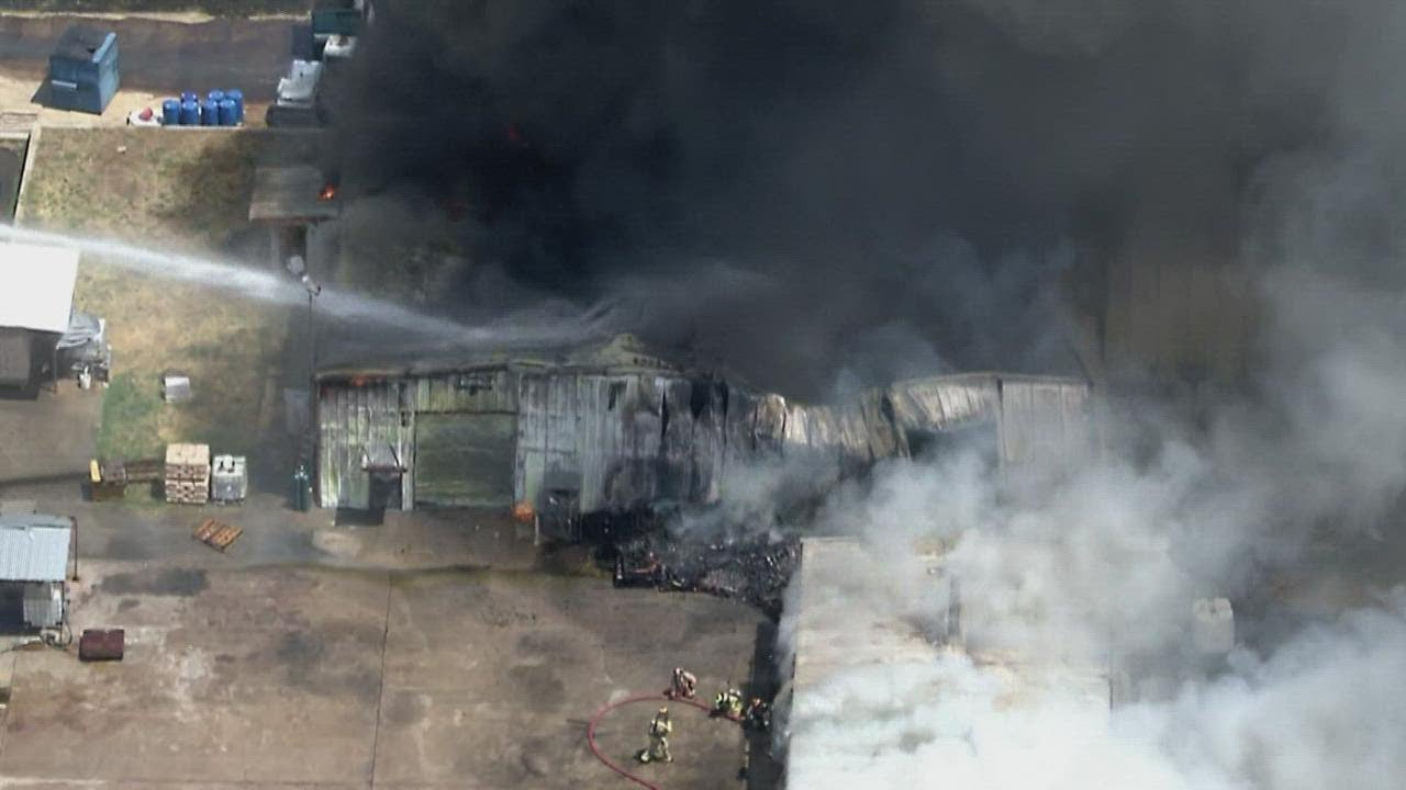 Raw aerials: Crews battling large structure fire in Southlake