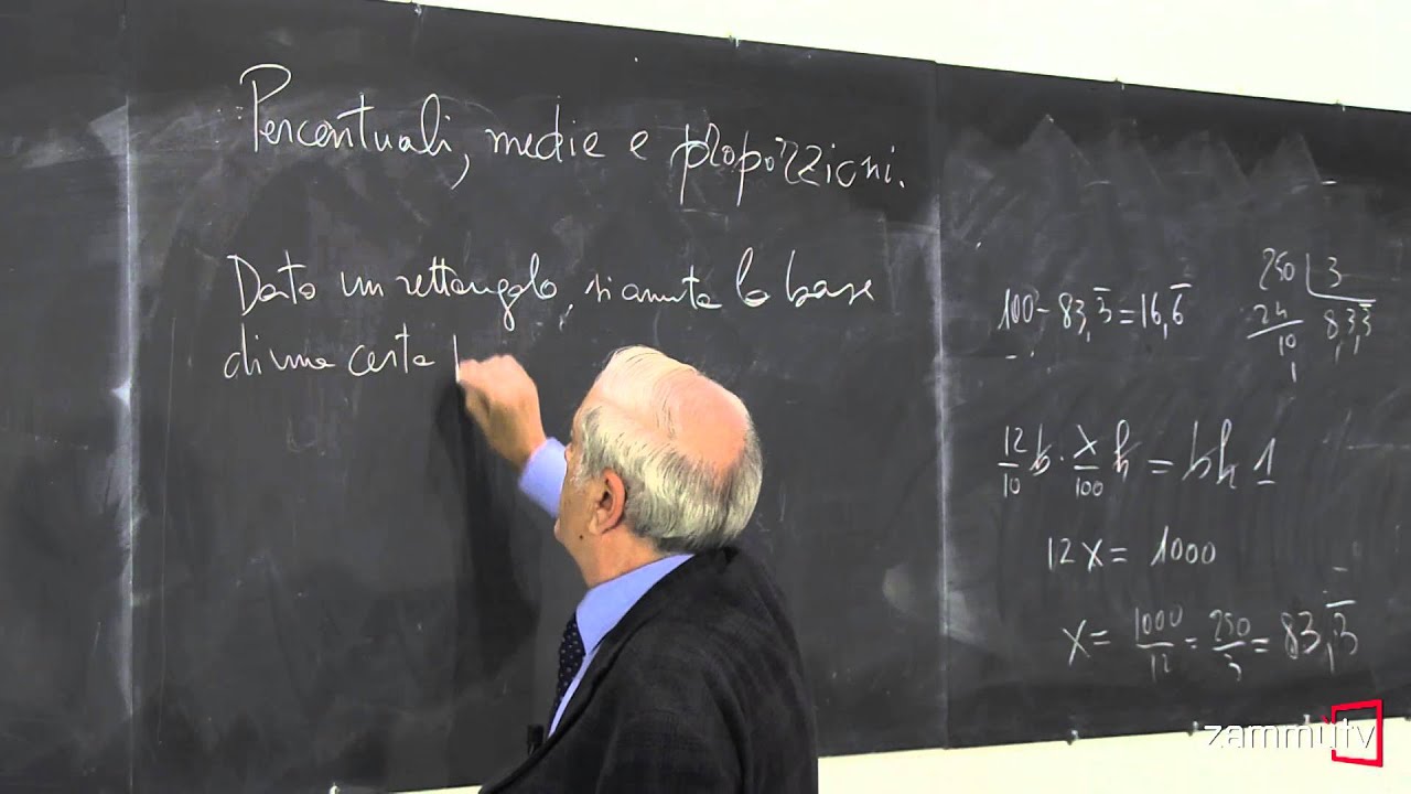 Corso zero di matematica: passiamo agli esercizi / Unità 06 - Percentuali, medie e proporzioni
