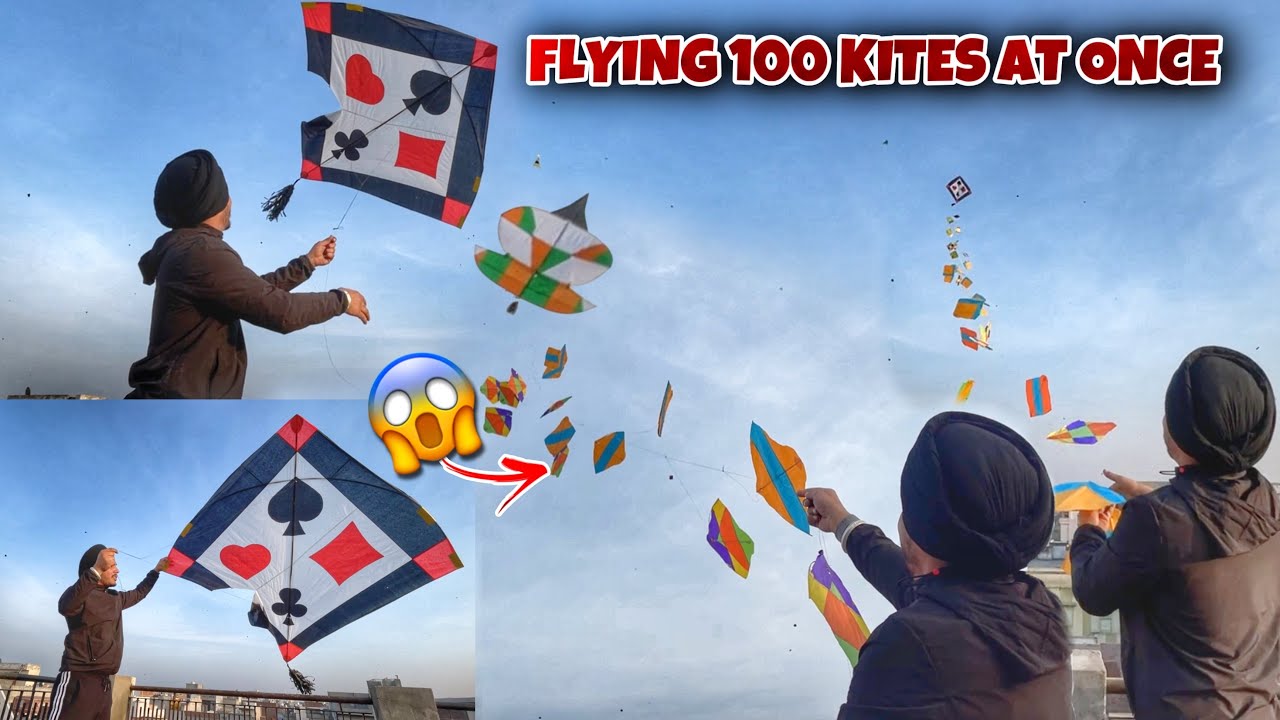 Flying 100 Kites At Once 😱 *FLYING KITES* Kites Vlog