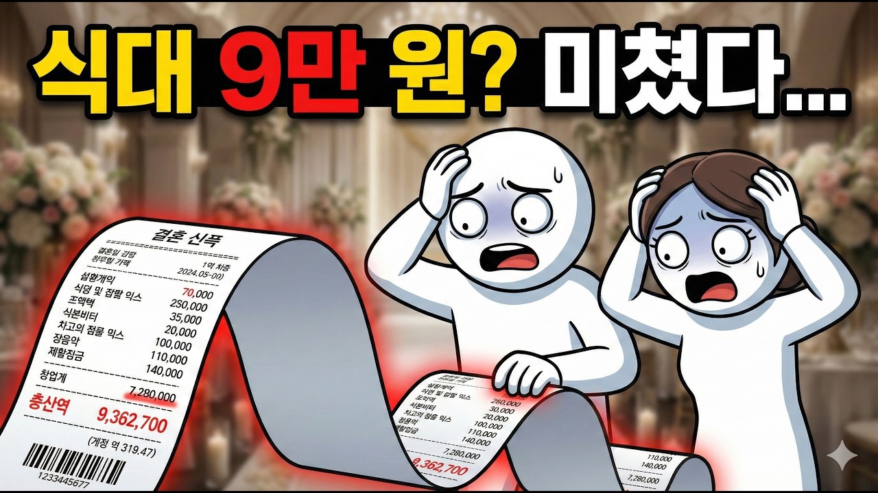 지금 결혼하면 100% 호구 잡힙니다! 식대 9만 원 시대, 살아남는 법