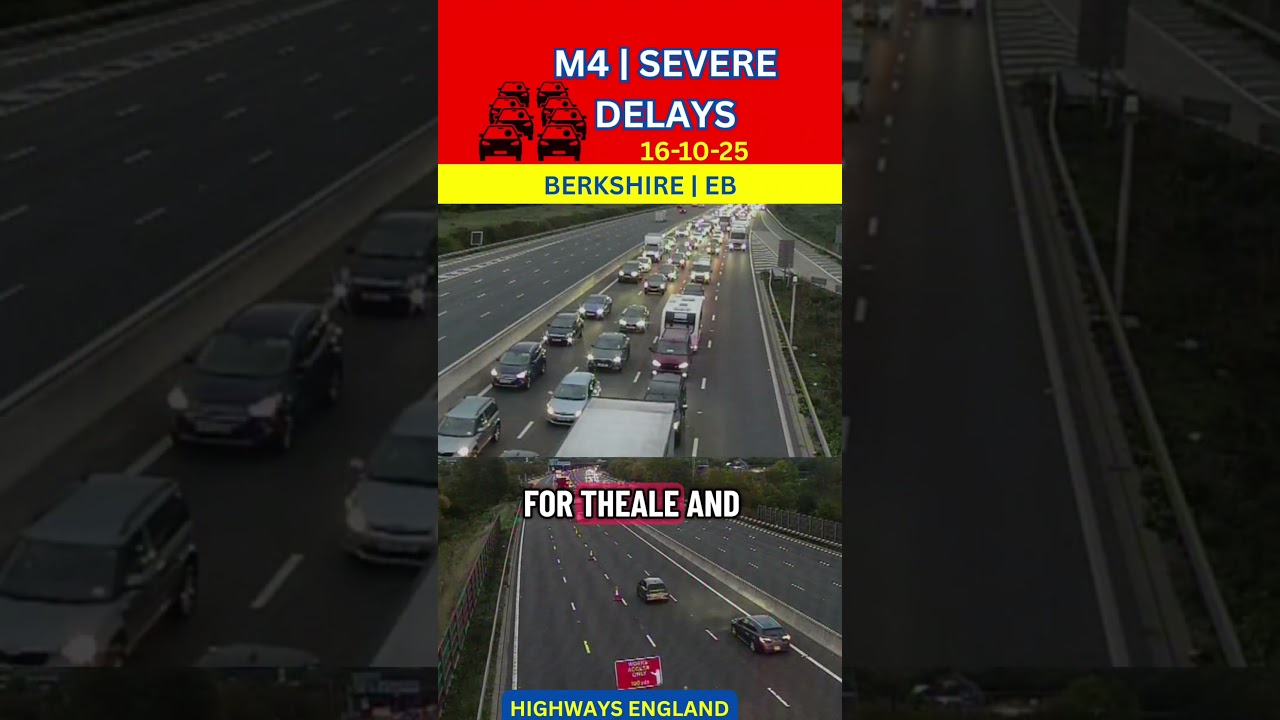 M4 CONGESTION ⚠️ | EASTBOUND | LANE CLOSURES ❌ | BERKSHIRE #uk #road #traffic #delays #roadworks