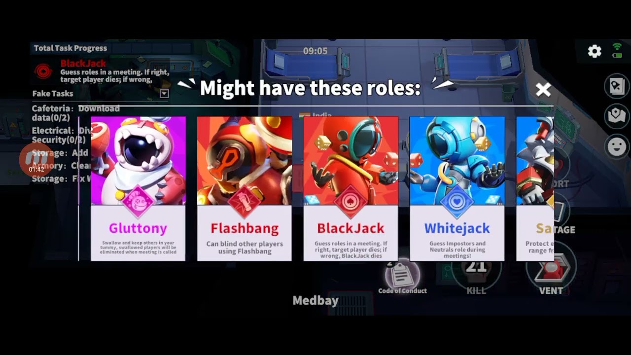 Super sus Blackjack gameplay