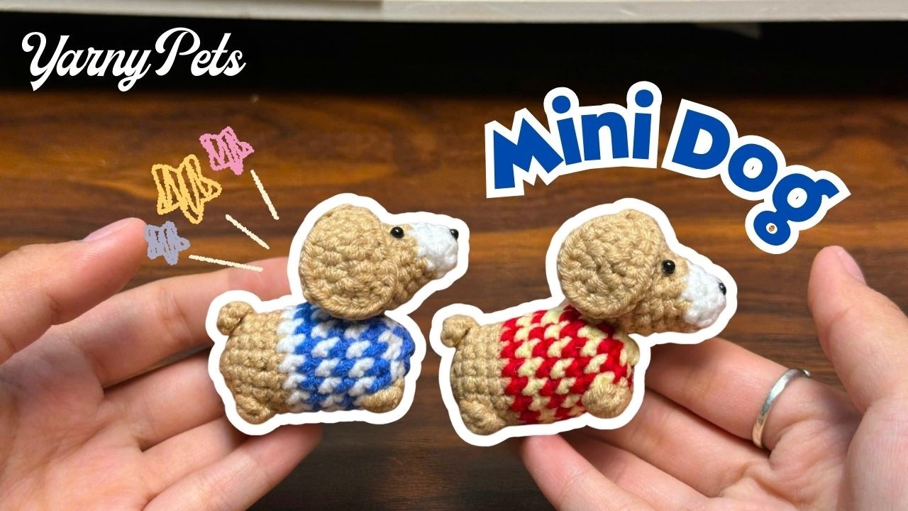 How to Crochet Mini Dog for Beginners Step by Step #YarnyPets