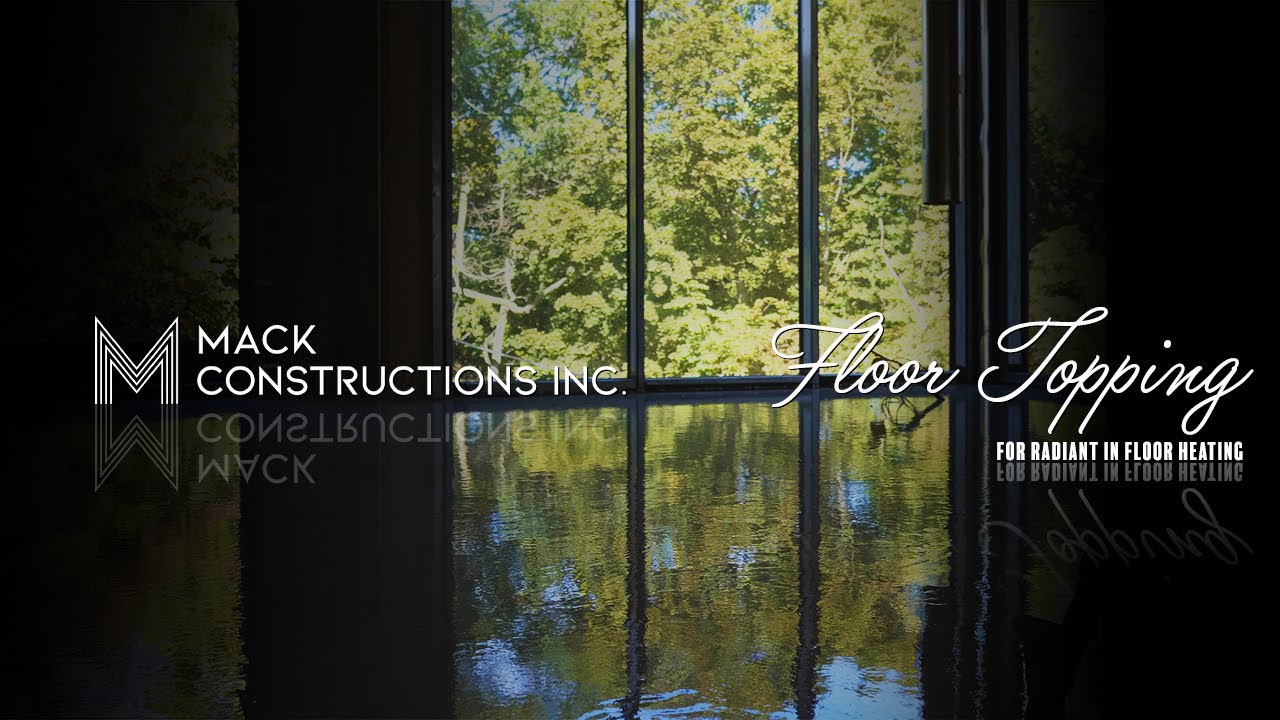October 2022 Mack Constructions Inc. Gypcrete installation Self Leveling Topping