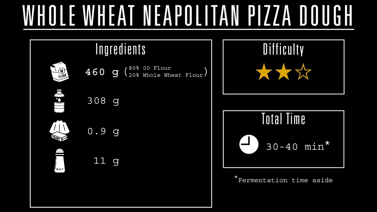 Whole Wheat Neapolitan Pizza Dough by Mixer, Impasto per Pizza Napoletana Integrale con Planetaria
