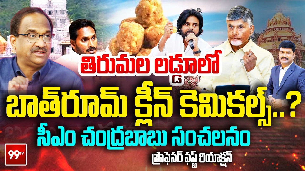 CM Chandrababu on Tirumala Laddu : తిరుమల లడ్డూ పై చంద్రబాబు సంచలనం | Prof Nageswar | 99Tv