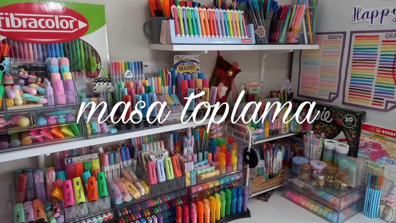 Birlikte masamı toplayalımm 😍💖 | @comellashop #masa #kalem #youtube