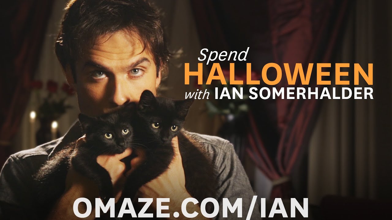 Ian Somerhalder cuddling with kittens! Spend Halloween with him.