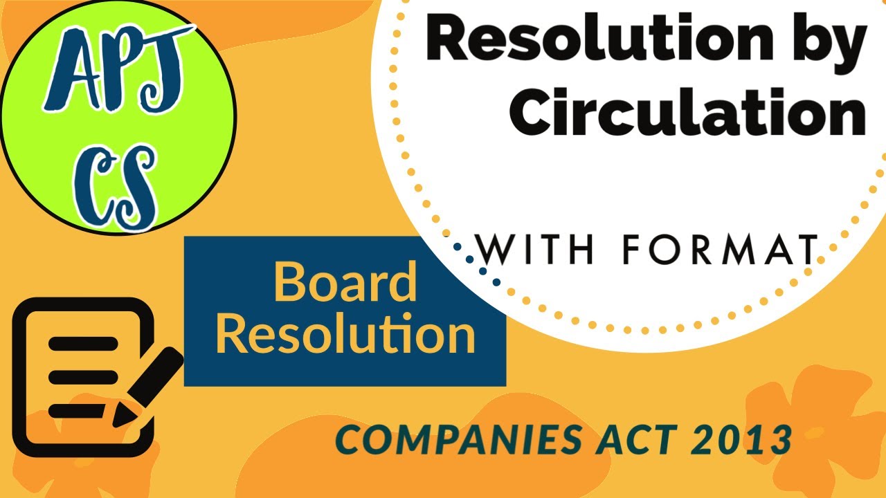 Resolution by Circulation- concept with Draft resolution  #icsi #cs #cacscma #law #shorts #study