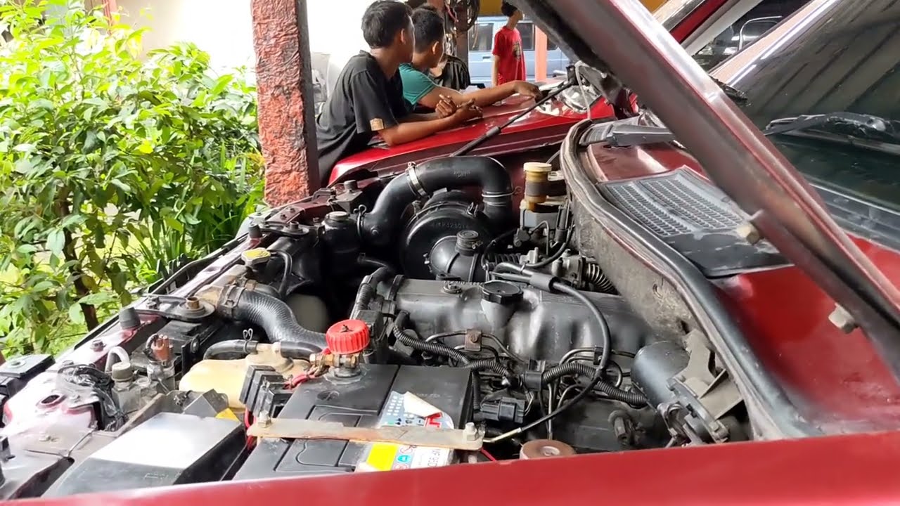 Mitsubishi kuda, knalpot ngasap agak tebal, setel nosel saja
