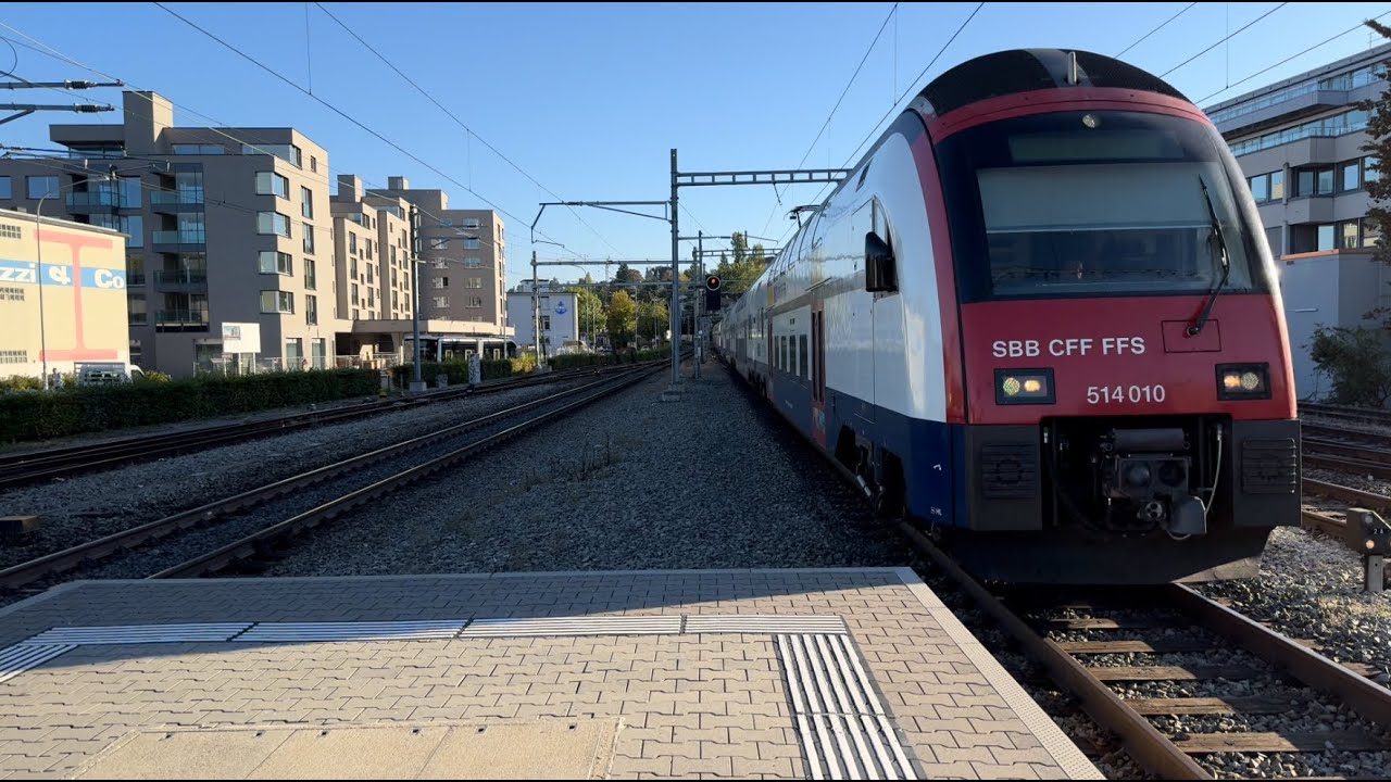 Bahnverkehr in Zürich Wolishofen (13.10.2023)