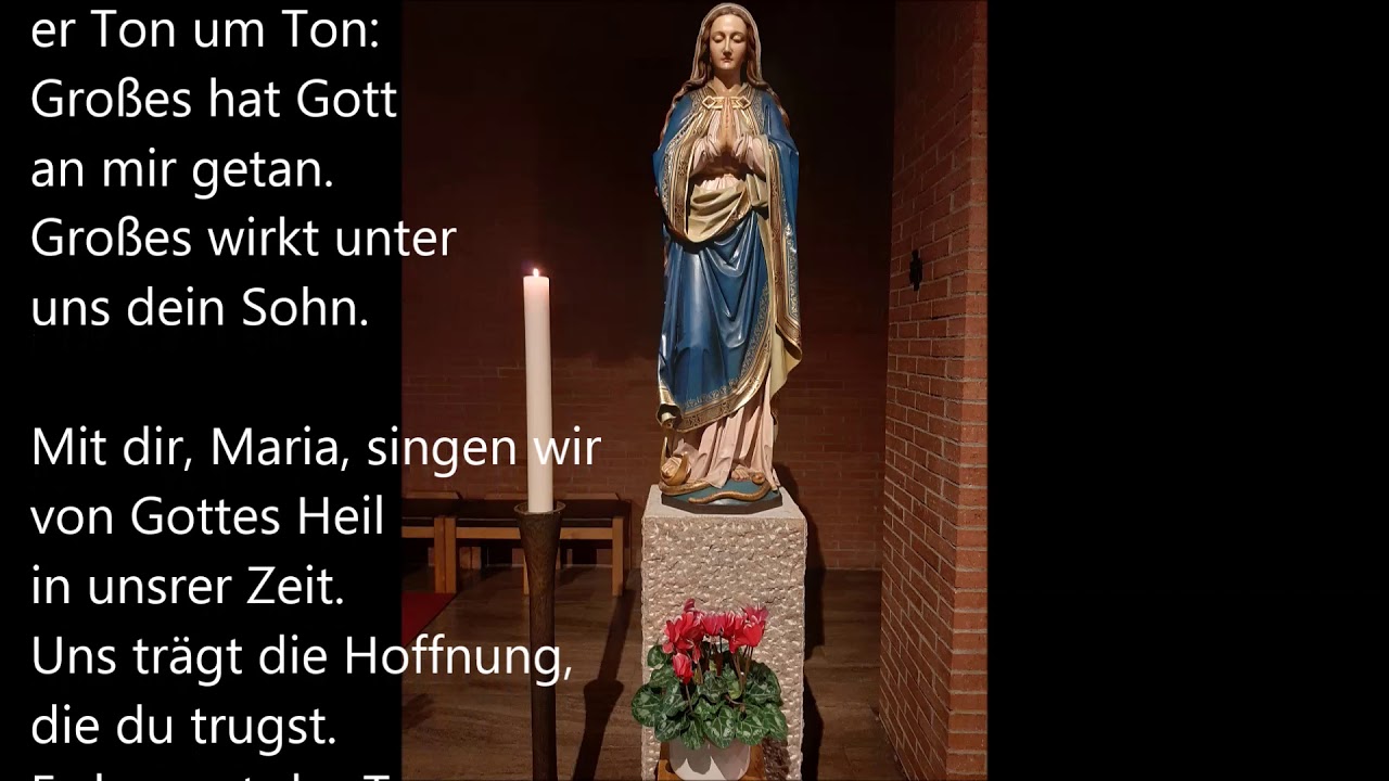 Mit dir, Maria, singen wir GL 887 BW mit Fließtext