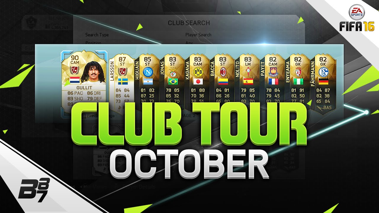 FIFA 16 ULTIMATE TEAM | CLUB TOUR OCTOBER!
