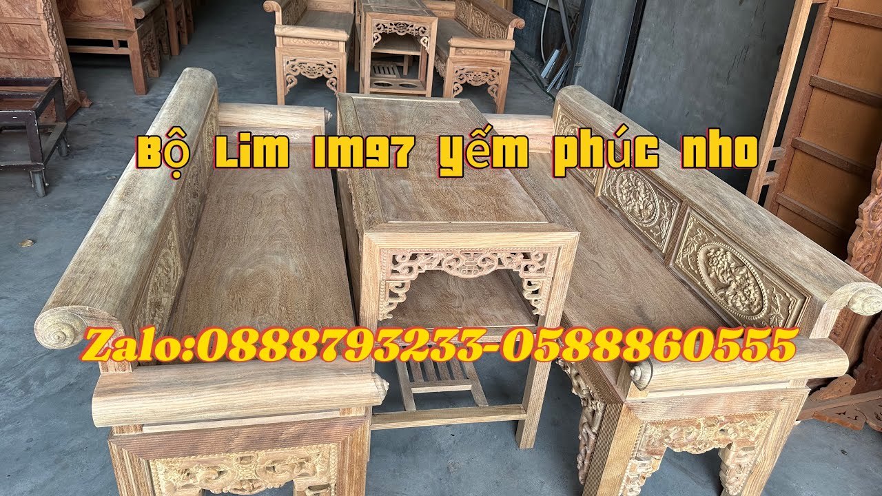 trường kỷ gỗ lim khách đặt bên e giao mộc cho bác khách nam định