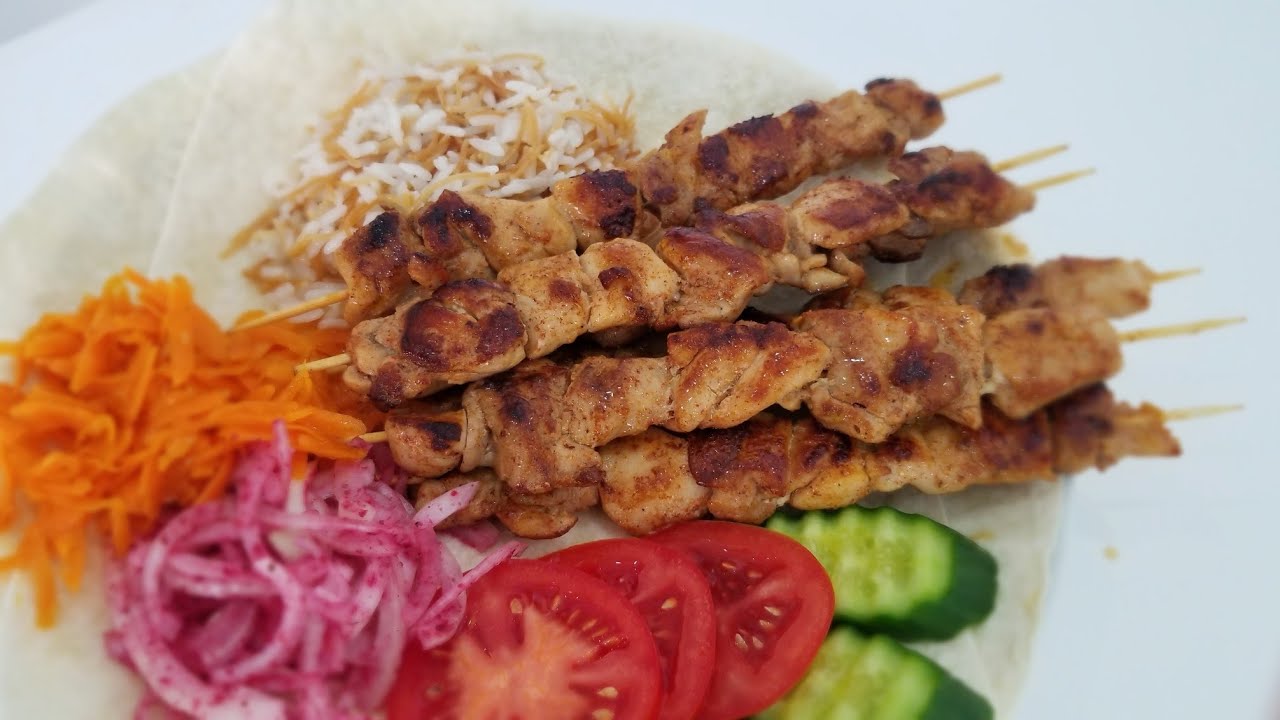 Куриный шашлык на сковороде/Сочный куриный шашлык