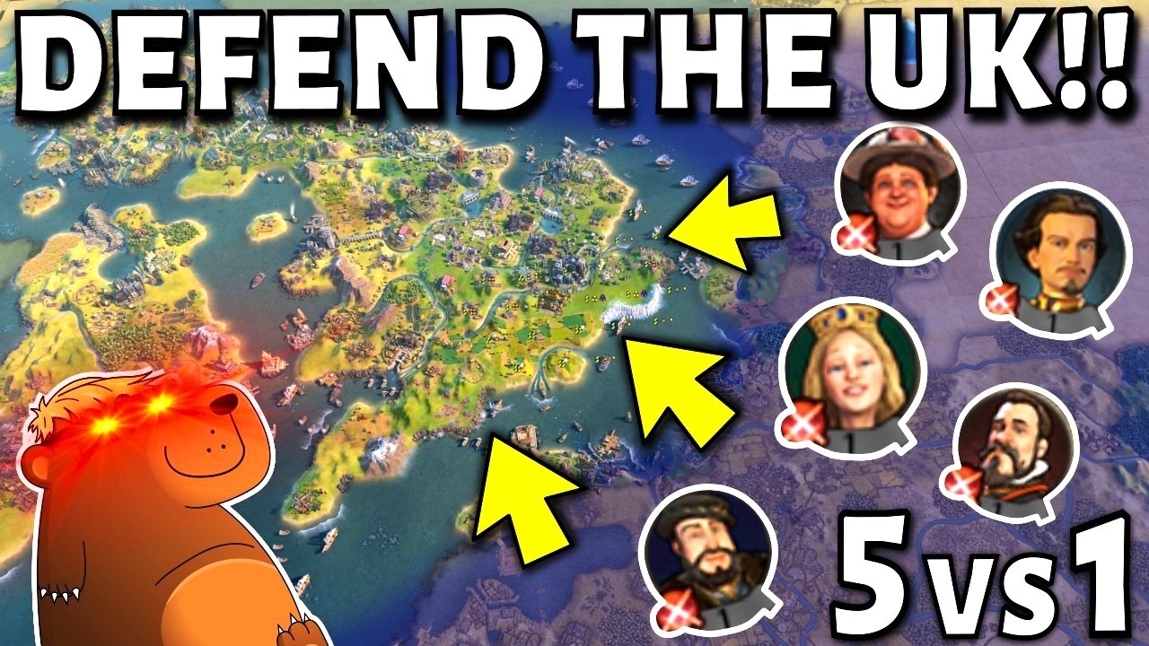 I Made The UK A FORTRESS To Keep FIVE Players Out&hellip;! (England Civilization VI)