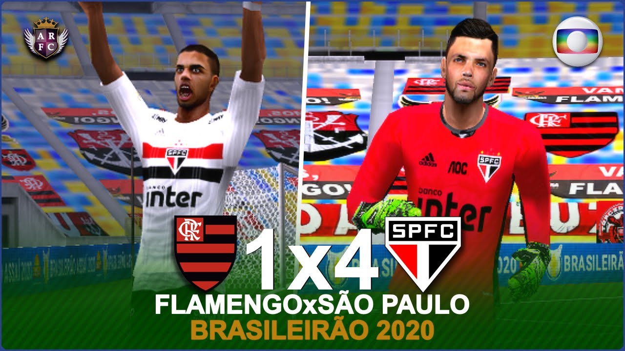 FLAMENGO 1 x 4 SÃO PAULO | BRASILEIRÃO RECRIADO NO PES 2020 PSP