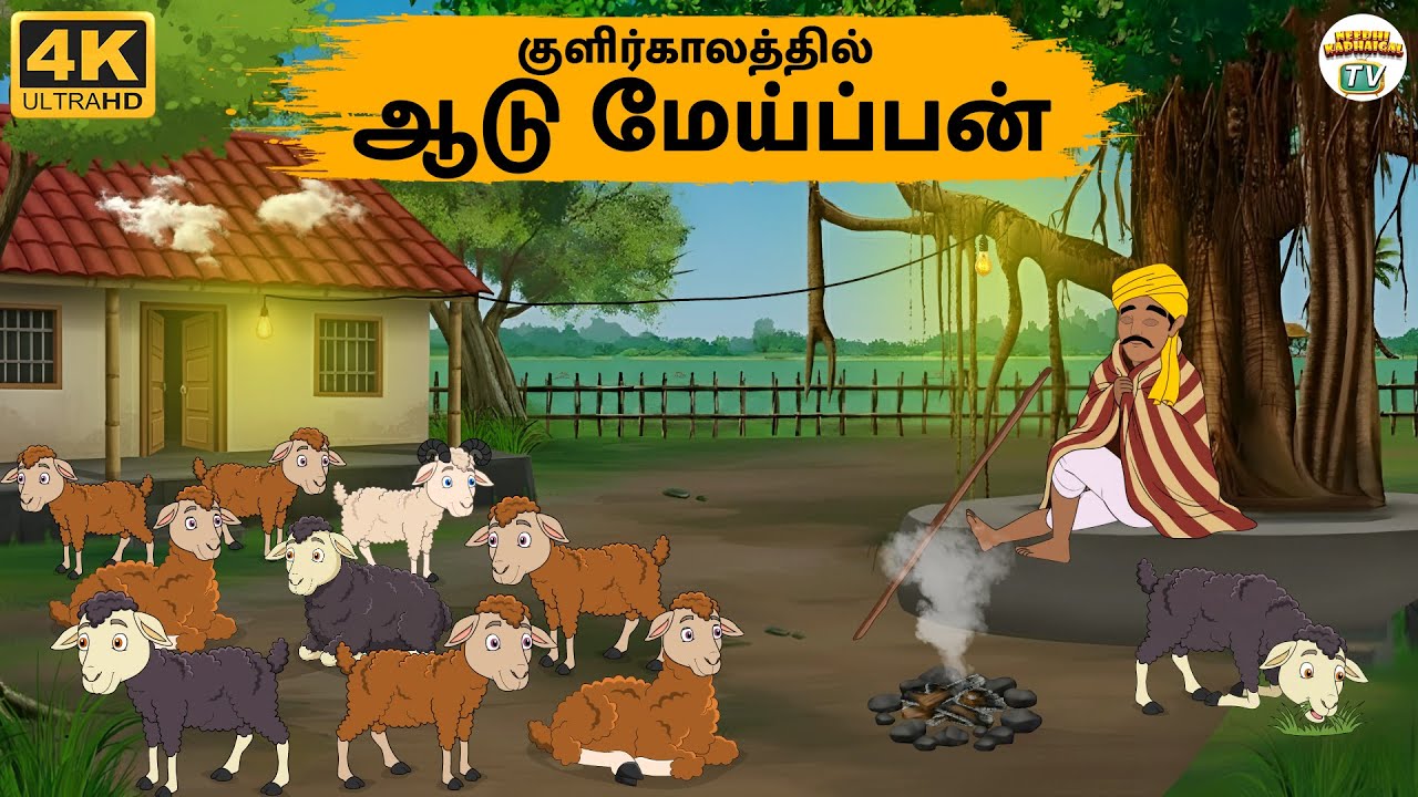 Tamil Stories - குளிர்காலத்தில் ஆடு மேய்ப்பன்  - Needhi Kadhaigal Tv - 301 | Tamil Moral Stories