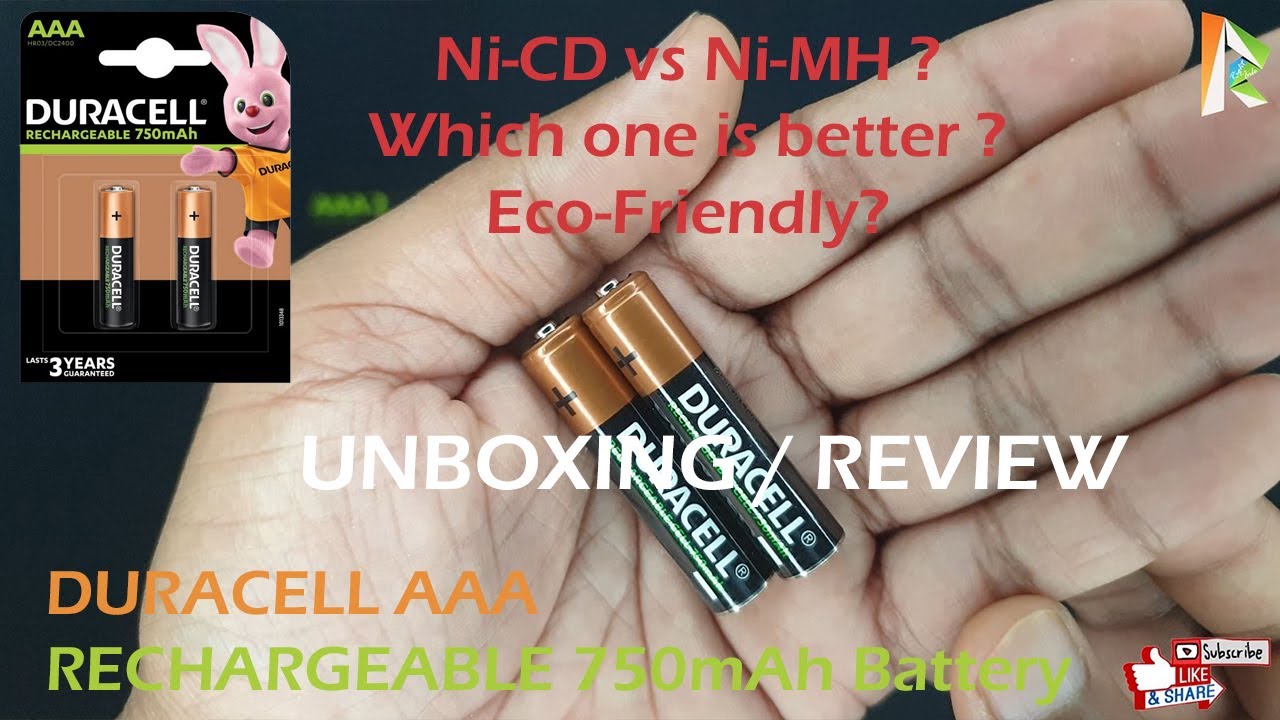 Duracell AAA RECHARGEABLE 750mAh Battery | Best Rechargeable Battery | UNBOXING & REVIEW