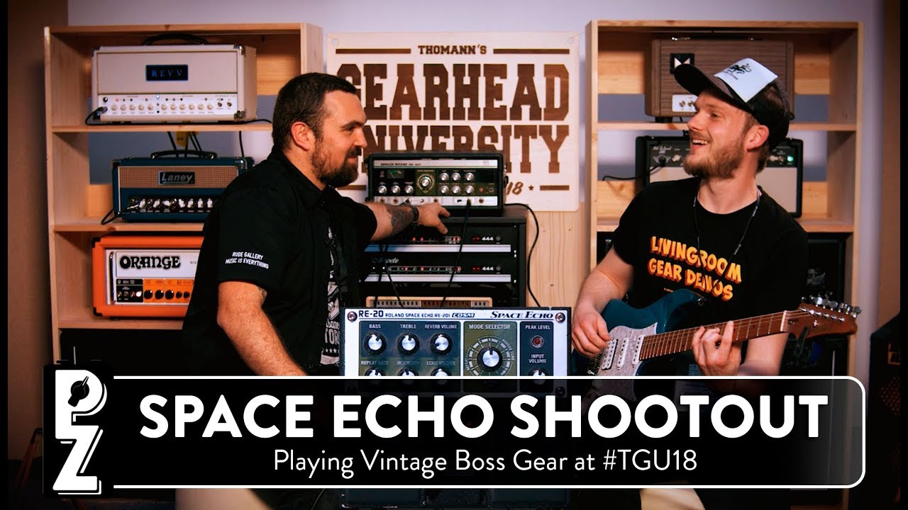Roland RE-201 Space Echo VS Boss RE-20 at #TGU18
