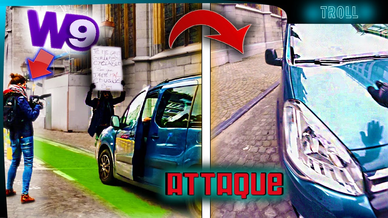 Un automobiliste me percute sciemment sur une piste cyclable devant W9 à Liège