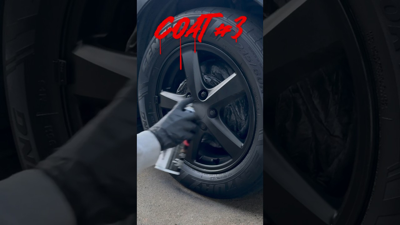 Plasti dipping rims in matte black 🔥