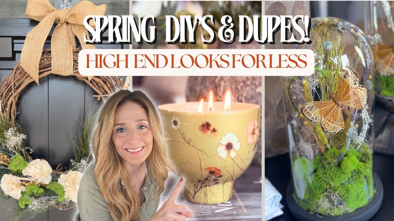 SPRING DIYS AND DUPES! | HIGH END DUPES | POTTERY BARN AND ANTHROPOLOGIE DUPES FOR HOME DECOR