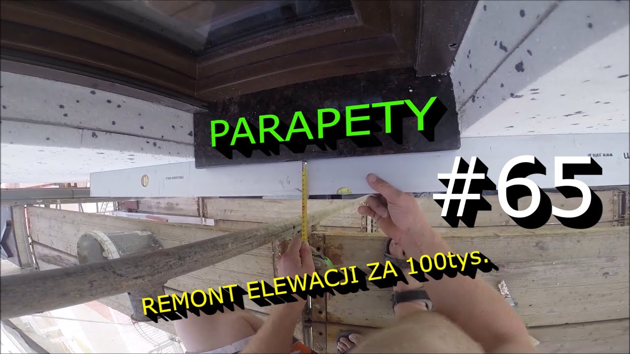 Montaż zewnętrznych parapetów granitowych na tzw. ciepły parapet. #RemontElewacjiZa100tys