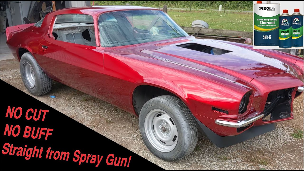 OFF THE GUN NO CUT NO BUFF Speedokote SMR42 Clear Coat 1970s Camaro Pole Hunter Fresh Paint