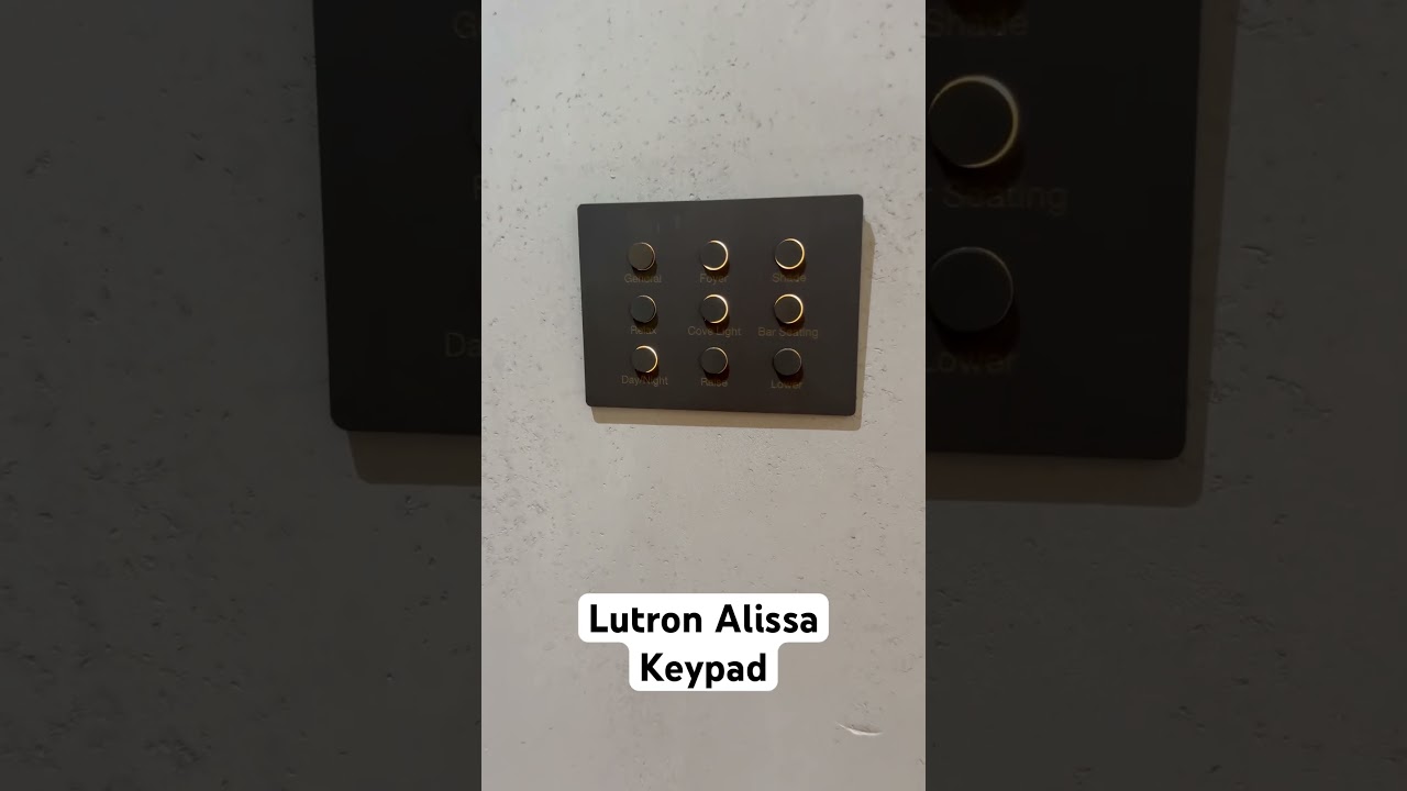 Lutron Alisse keypad with 9 push buttons #lutron #intelluxe #homeautomation #luxurylifestyle #dubai