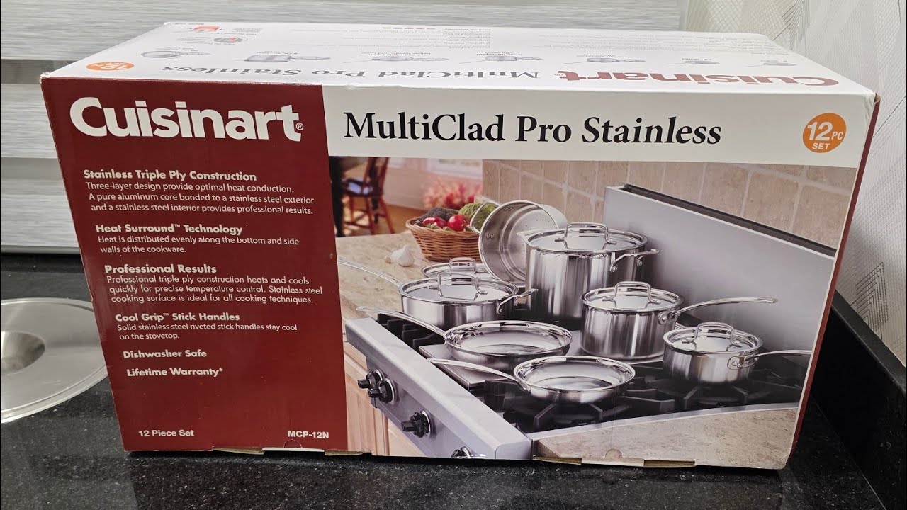 Jogo de Panelas Cuisinart Multiclad Pro MCP-12N Unboxing