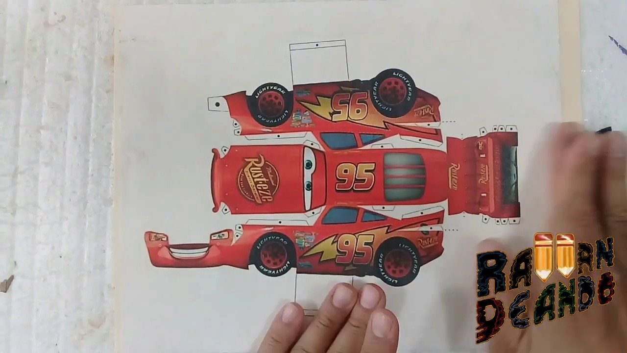 Rayo Mcqueen escala / como hacer un rayo mcqueen