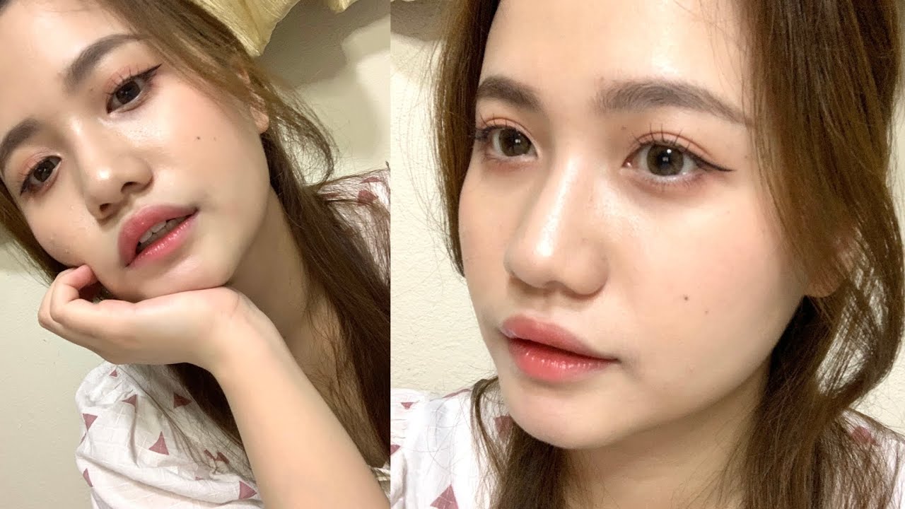 💖pink makeup 핑크메이크업 แต่งหน้าโทนชมพู พร้อมติดขนตาแบบช่อ | MookLee