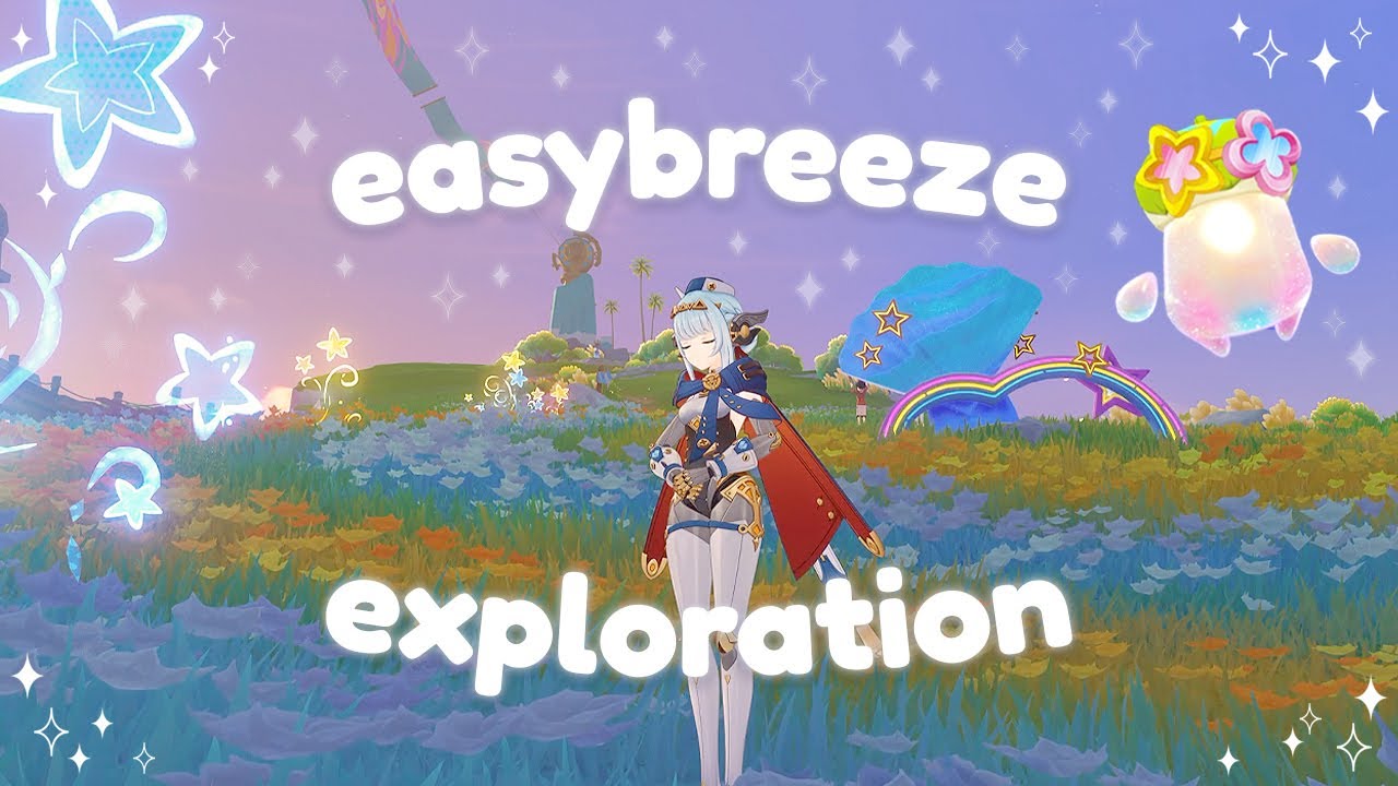 Расслабляющий день, исследуя курорт Easybreeze ⋆｡✿ уютный игровой процесс Genshin Impact