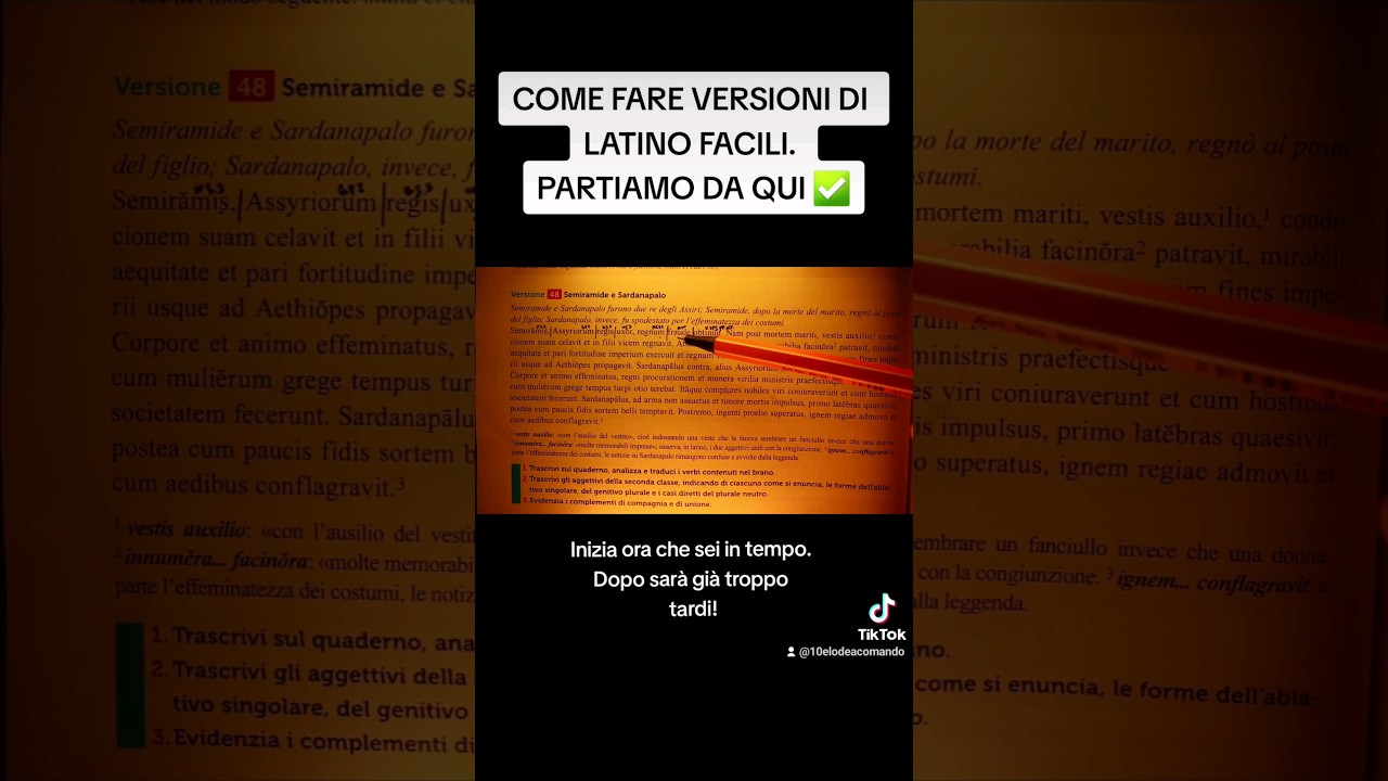 Come fare versioni di latino facili. Partiamo da semplici frasi ✅️ #short