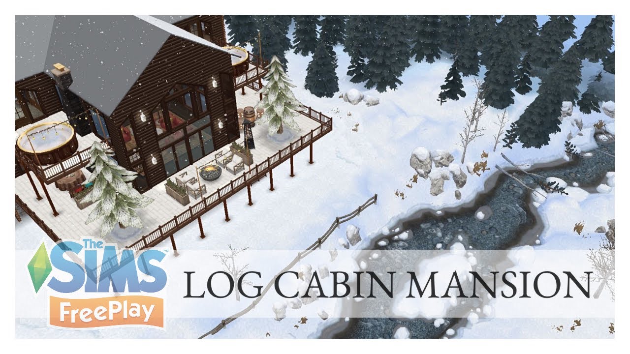 Sims FreePlay House Tour 🖤 Log Cabin Mansion Tour 🖤 Original Design
