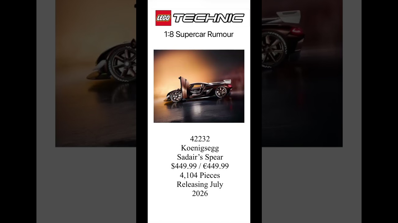 Lego Sadair's Spear?! #automobile #car #lego #koenigsegg #rumours