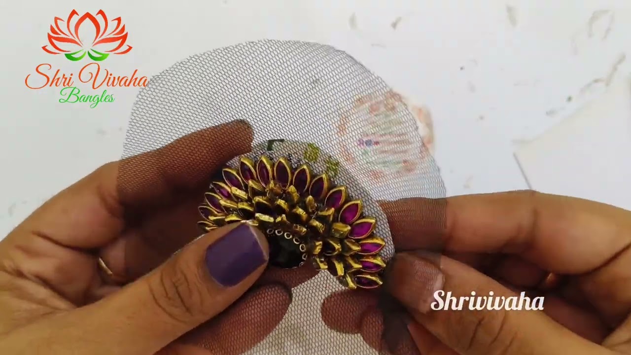 3D Kundan Hair Rubber Band making @shrivivaha