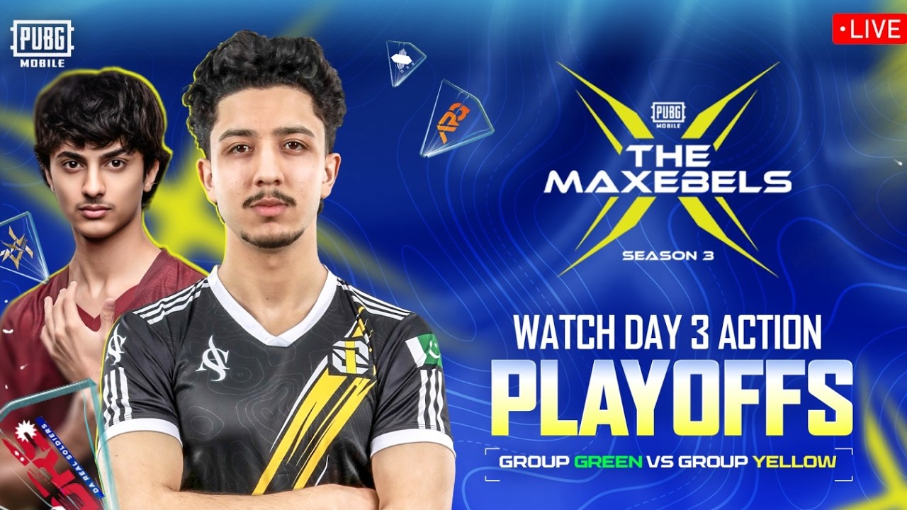 PUBGM THE MAXEBELS INVITATIONAL SEASON 3  | PLAYOFFS DAY - 3 | Ft. #4t #AE #I8 #HORAA #BOOM #DRX