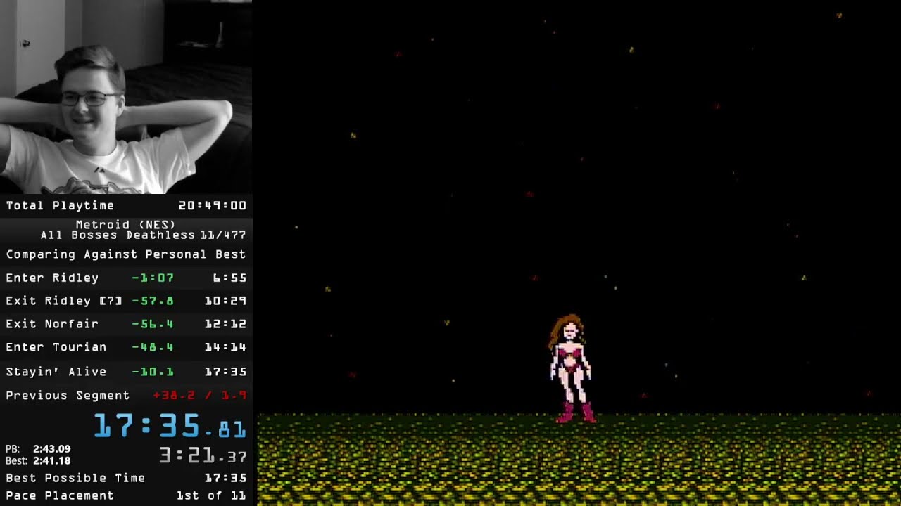 Metroid All Bosses Deathless in 17:35 (Former WR)