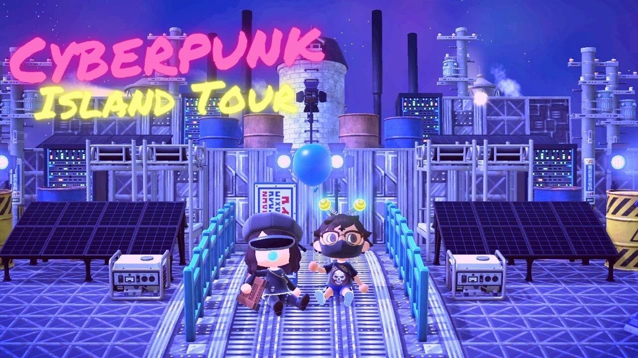Футуристический тур по острову Меха-КИБЕРПАНК — Animal Crossing New Horizons