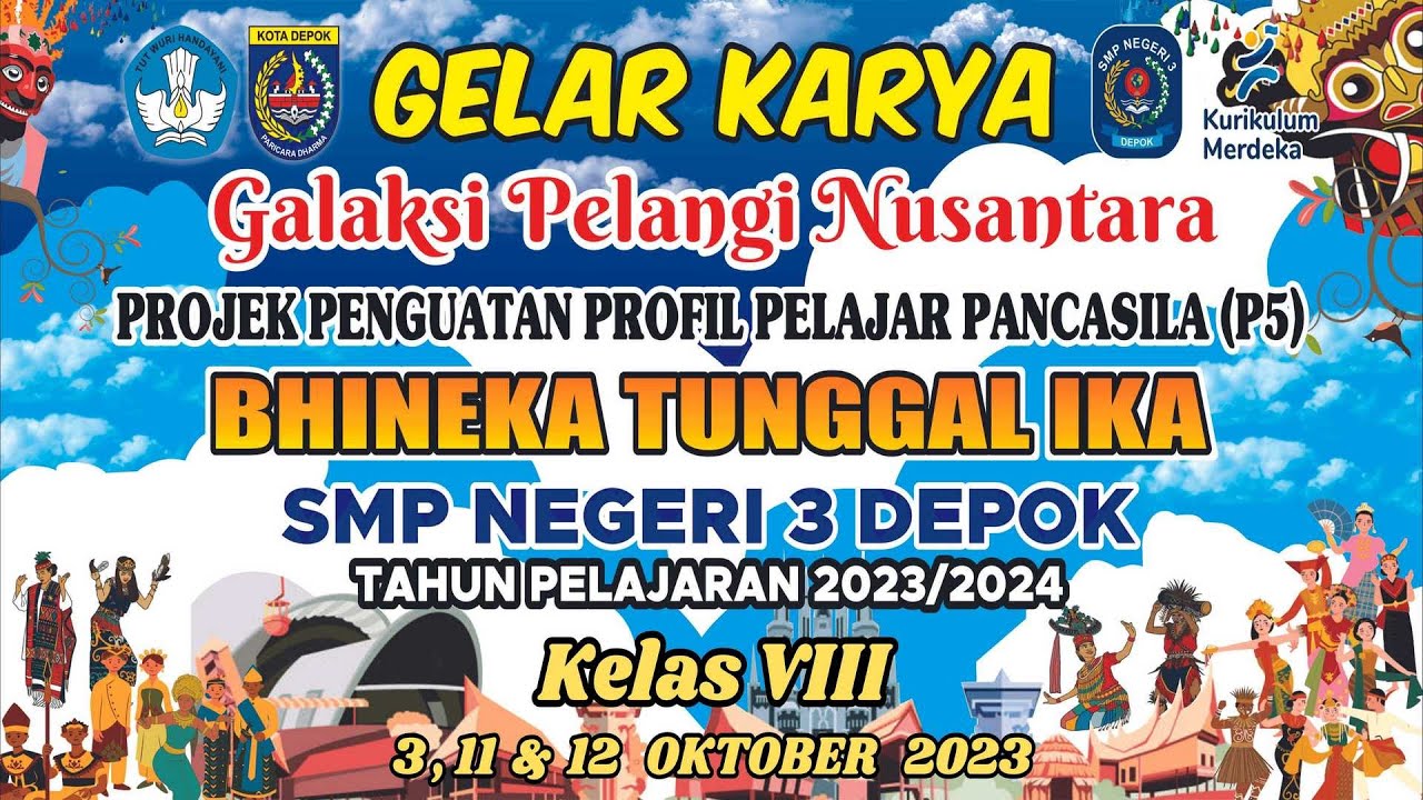 Gelar Karya P5 - Galaksi Pelangi Nusantara - Bhineka Tunggal Ika - Kelas VIII, 12 Oktober 2023