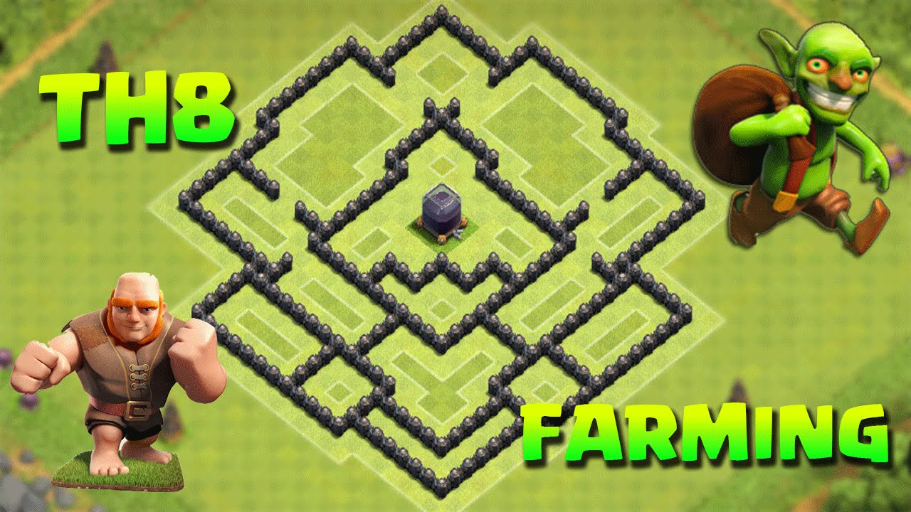 TH8/HDV8 FARMING BASE DARK ELIXIR 2016 | Clash Of Clans - FR