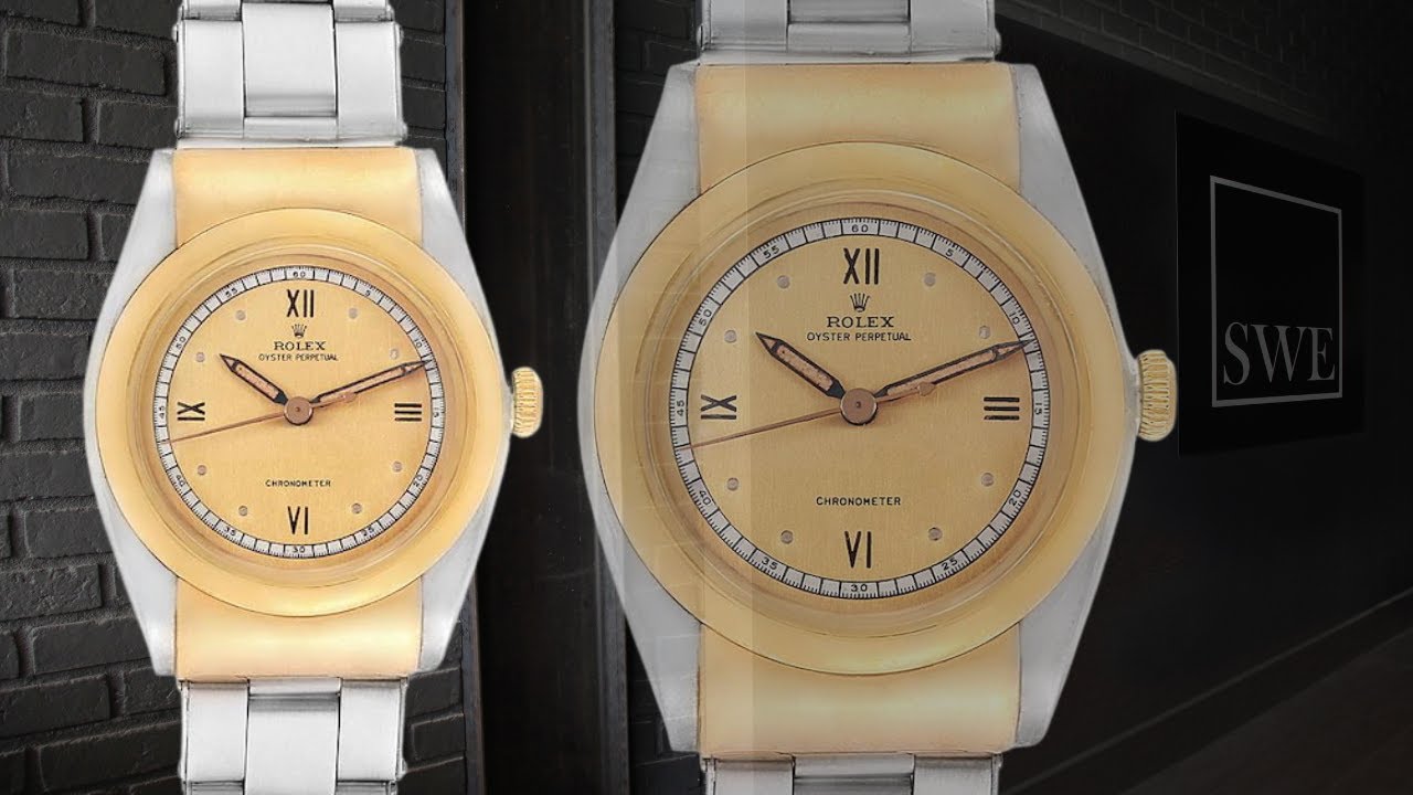 Rolex Oyster Perpetual Bubbleback Hooded Lugs Vintage Steel Gold Watch 3065 | SwissWatchExpo
