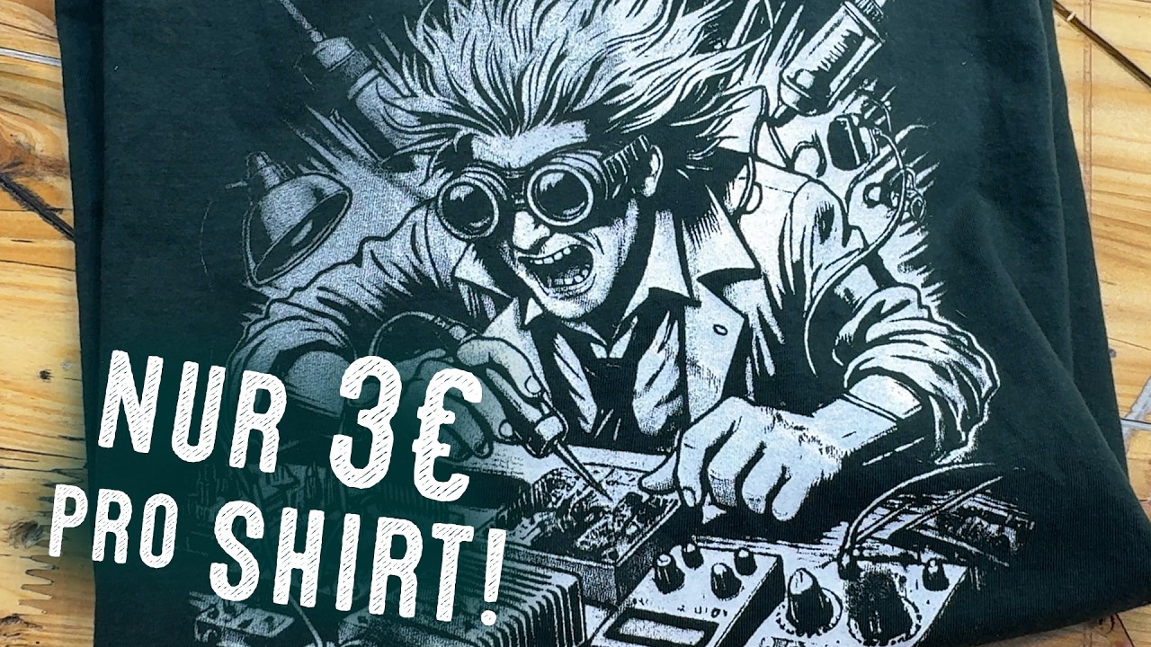 Euer Laser kann T-Shirts bedrucken! (nur 3€ pro Shirt!)