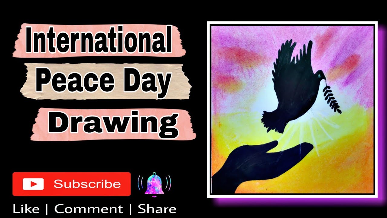 International Peace Day Drawing | World Peace Day Poster Drawing | Easy Step By Step |